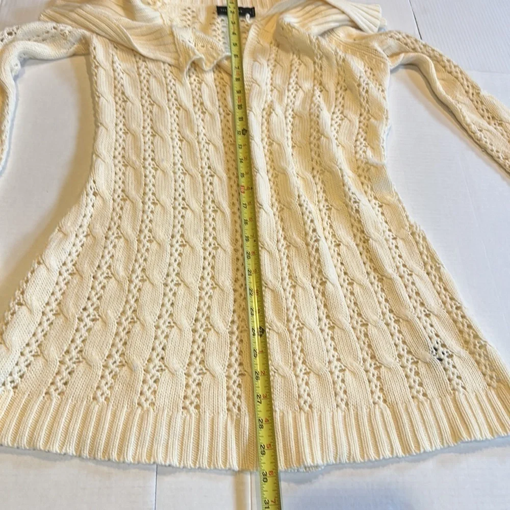The Limited open front vanilla sweater cuff sleeves Anita wool acrylic small
